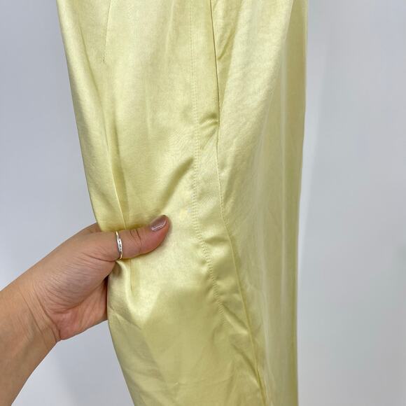 Lovers and Friends | NWT Bella Gown in Baby Yellow Satin One Shoulder Maxi XS - Picture 10 of 14